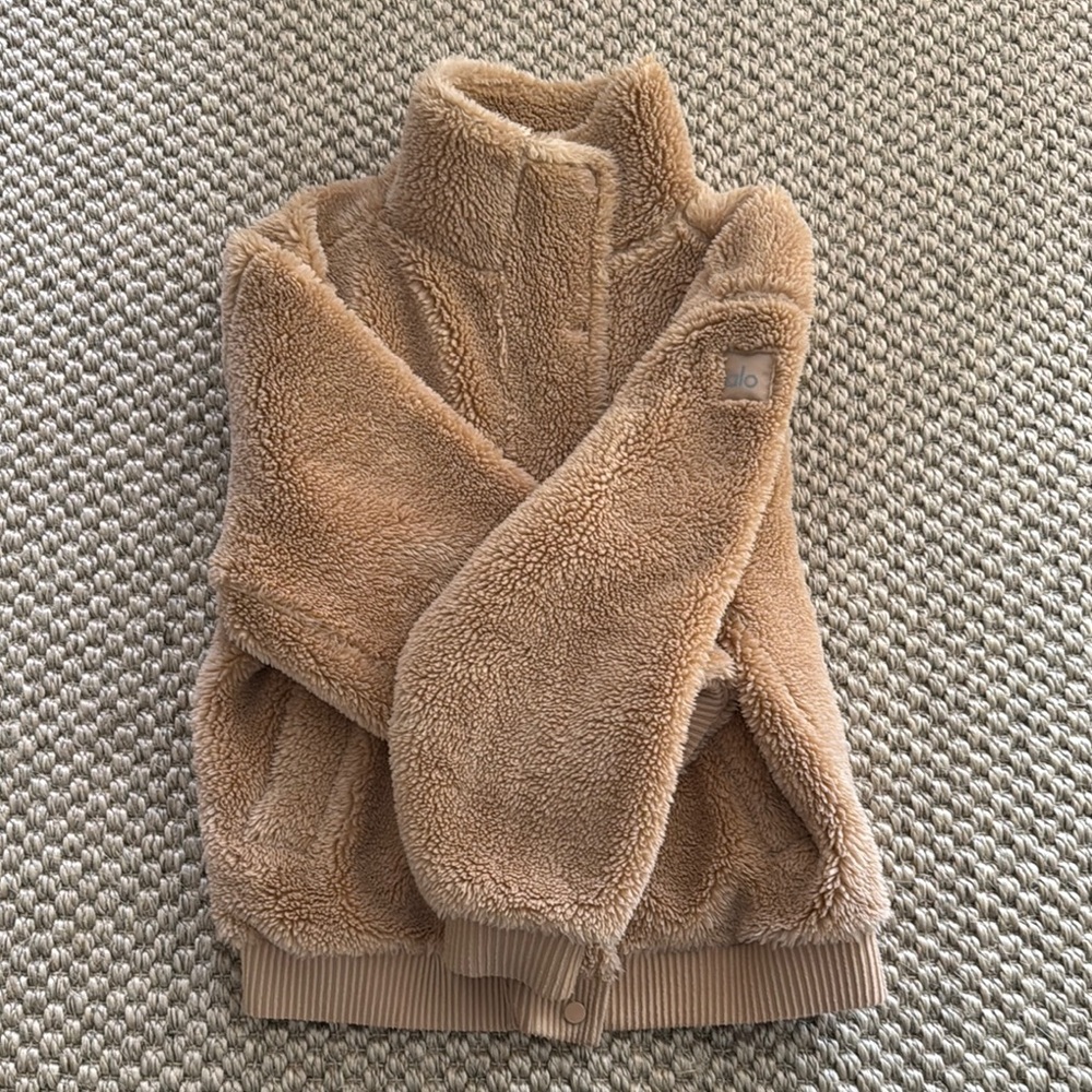 Cozy Tan Sherpa Jacket